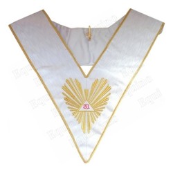 Masonic collar – Scottish Rite (AASR) – 31st degree – Great glory – Machine embroidery