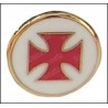 Masonic lapel pin – Templar cross – Red enamel against white background – Vente grossiste