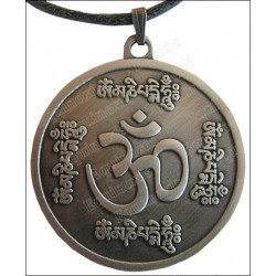 Feng-Shui pendant – Om Mani Padme Hung – Antique silver