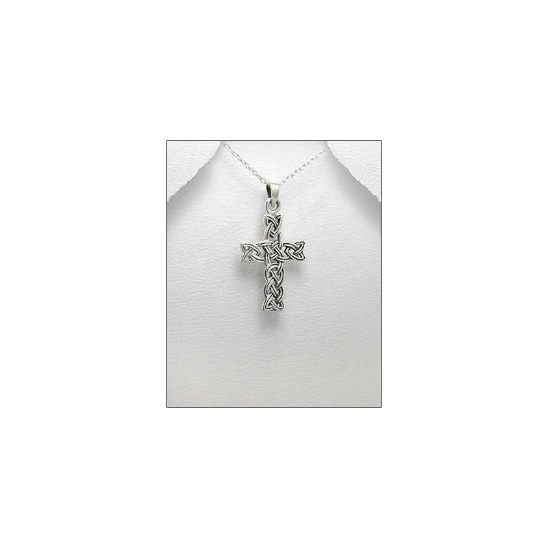 Pendentif en argent sterling 925e – Croix celtique 1 