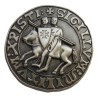 Templar magnet – Templar seal – Antique silver