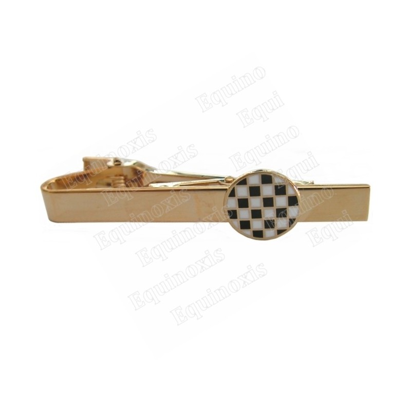 Masonic tie-bar – Chequered Floor – Round