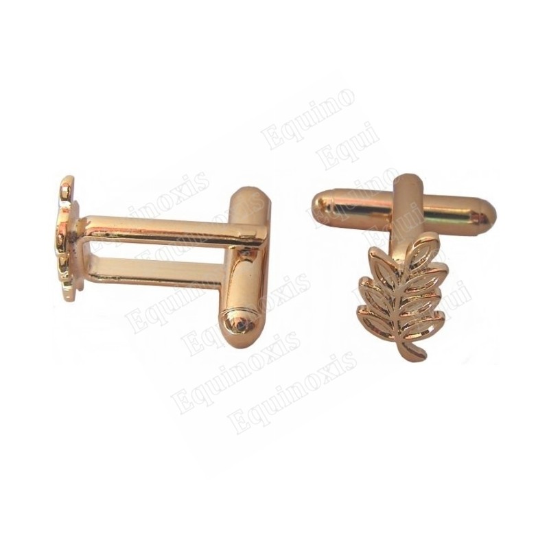 Masonic cuff-links – Sprig of acacia – Large