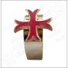 Templar cross – Inward-patted Templar cross w/ red enamel