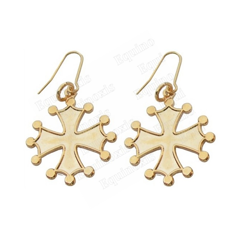 Boucles d'oreilles occitanes – Occitania cross or vif – Large