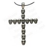 Gothic pendant – Cross with skulls