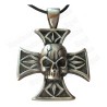 Gothic pendant – Templar cross with skull