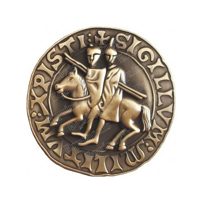 Templar paperweight – 3D Templar seal – Antique bronze