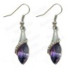 Crystal ear-rings – Ballerine – Purple – Silver finish