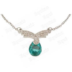 Crystal collar – Princess – Blue – Silver finish