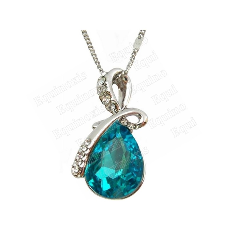 Crystal pendant – Duchess – Blue – Silver finish