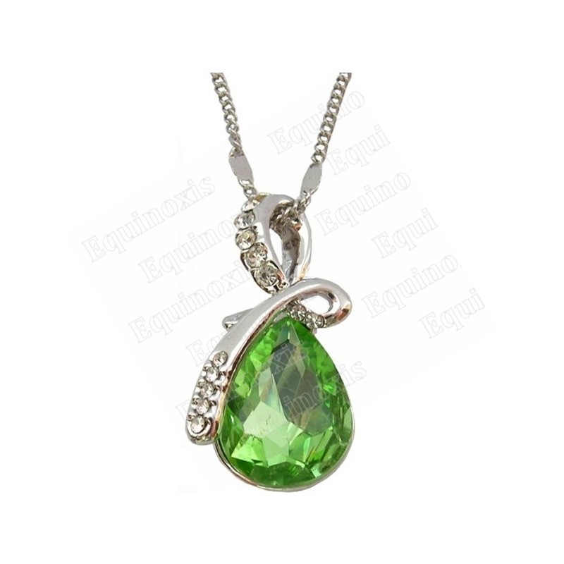 Crystal pendant – Duchess – Green – Silver finish