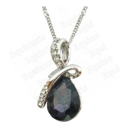 Crystal pendant – Duchess – Purple – Silver finish