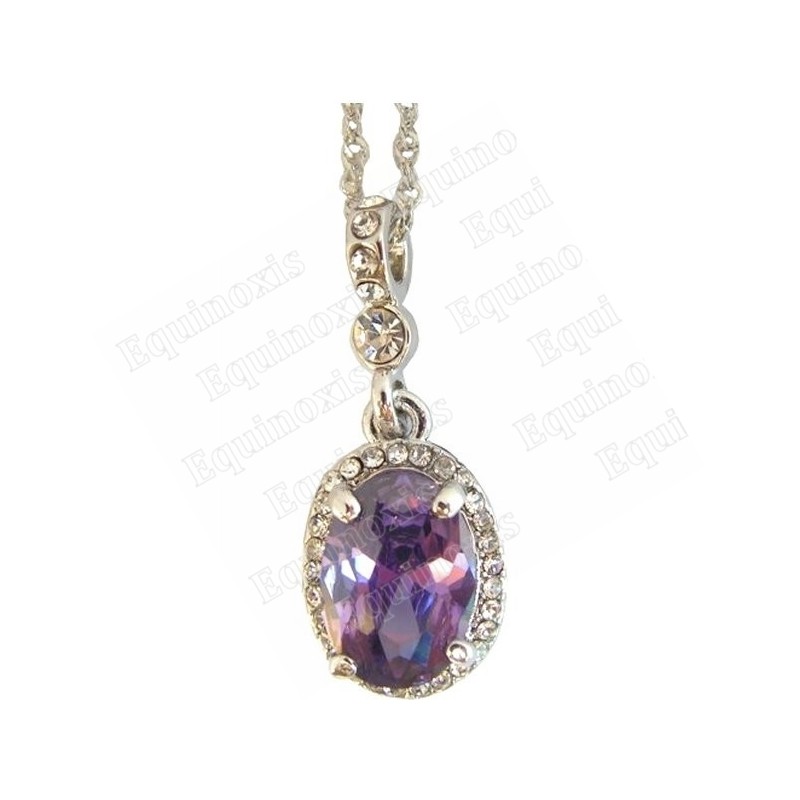Crystal pendant – Marchioness – Purple – Silver finish