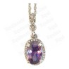 Crystal pendant – Marchioness – Purple – Silver finish