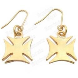 Templar earrings – Rounded and patted Templar cross