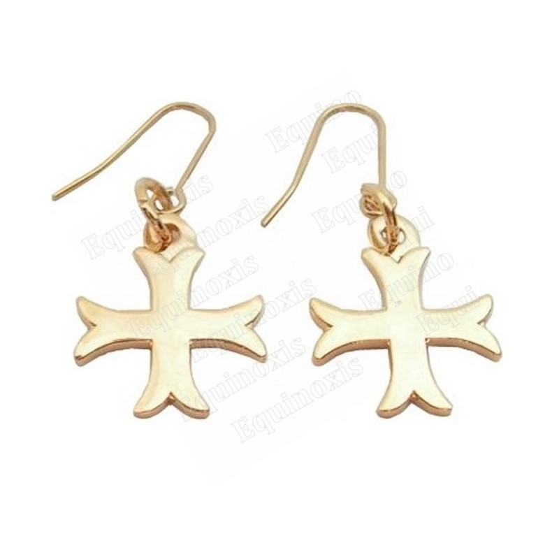 Templar earrings – Inward-patted Templar cross