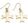 Templar earrings – Inward-patted Templar cross