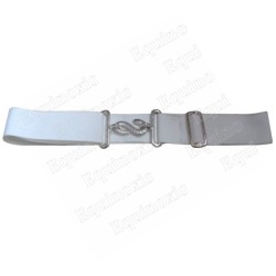Apron belt extension – White – Silver snake clap