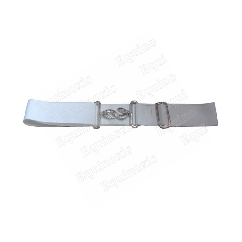 Apron belt extension – White – Silver snake fittings