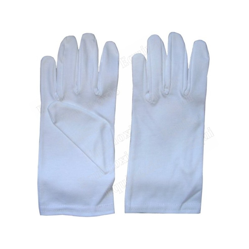 Masonic cotton gloves – White – Size 6 ½