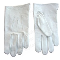 Masonic leather gloves – White – Size 9 1/2