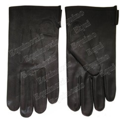 Masonic leather gloves – Black – Size 8 1/2