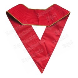 Martinist collar – Supérieur Inconnu (SI) –  Red – Hand embroidery