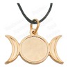 Symbolic pendant – Triple moon – Gold