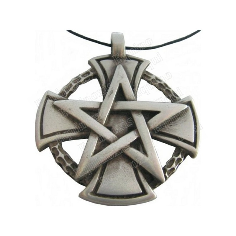 Templar pendant – Templar cross with pentagramme
