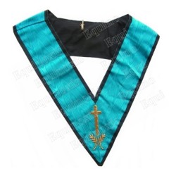 Masonic collar – 4th degree – Tyler – Scottish Rite (AASR) – Mourning back – Hand embroidery