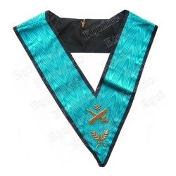 Masonic collar – 4th degree – Expert – Scottish Rite (AASR) – Mourning back – Hand embroidery