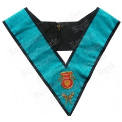 Masonic collar – 4th degree – Almoner – Scottish Rite (AASR) – Mourning back – Hand embroidery