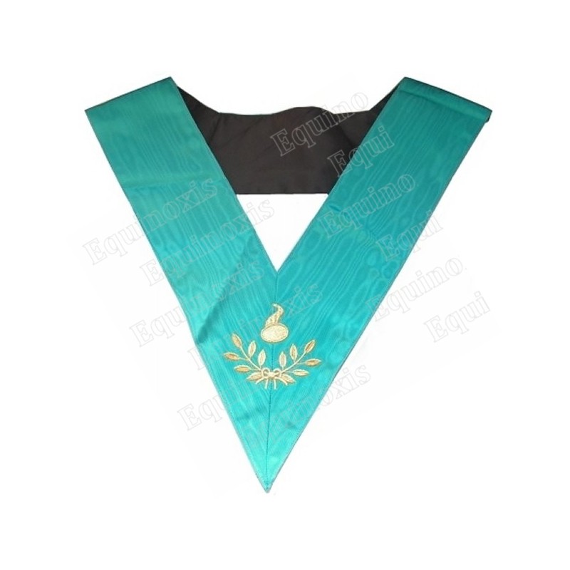 Masonic Officer's collar – Groussier French Rite – Master of Banquets – Machine embroidery