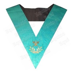 Masonic collar – Groussier French Rite – Master of Ceremonies – Machine embroidery