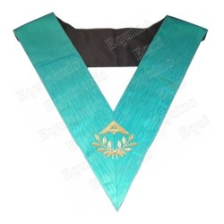 Masonic collar – Groussier French Rite – Senior Warden – Machine embroidery