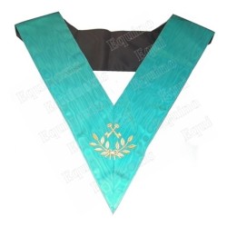 Masonic collar – Groussier French Rite – Treasurer – Machine embroidery