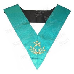 Masonic collar – Groussier French Rite – Expert  –  Machine embroidery