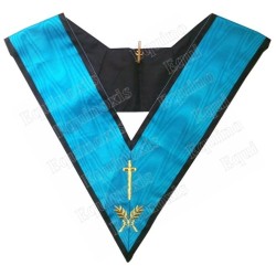 Masonic collar – Scottish Rite (AASR) – 4th degree – Tyler – Machine embroidery