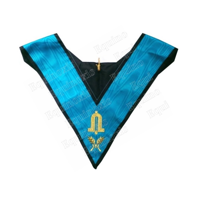 Masonic Officer's collar – AASR – 4th degree – Junior Warden – Machine embroidery
