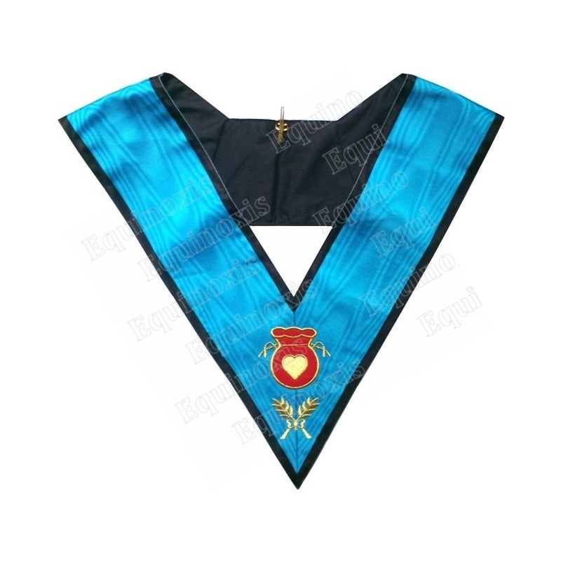 Masonic Officer's collar – AASR – 4th degree – Almoner – Machine embroidery