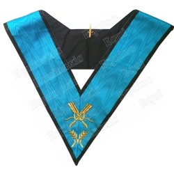 Masonic collar – Scottish Rite (AASR) – 4th degree – Secretary – Machine embroidery