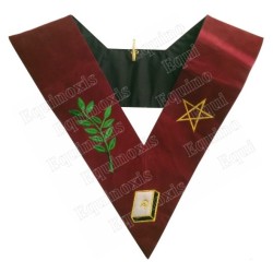 Velvet Masonic collar – Scottish Rite (ASSR) – 14th degree – Machine embroidery – 2