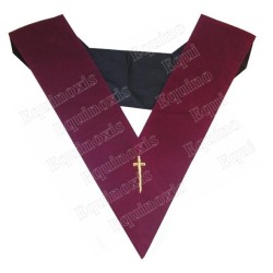 Masonic collar – Scottish Rite (AASR) – 14th degree – Tyler – Machine embroidery