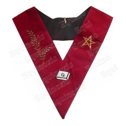 Masonic collar – Scottish Rite (AASR) – 14th degree – Machine embroidery