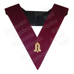 Masonic collar – Scottish Rite (AASR) – 14th degree – Junior Warden – Machine embroidery