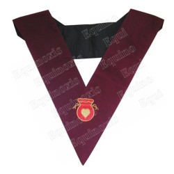 Masonic collar – Scottish Rite (AASR) – 14th degree – Almoner – Machine embroidery