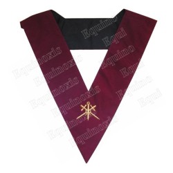 Masonic collar – Scottish Rite (AASR) – 14th degree – Master of Ceremonies – Machine embroidery