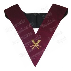 Masonic collar – Scottish Rite (AASR) – 14th degree – Secretary – Machine embroidery
