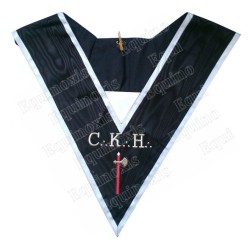 Masonic collar – Scottish Rite (ASSR) – 30th degree – CKH – Chevalier Grand Introducteur – Machine embroidery
